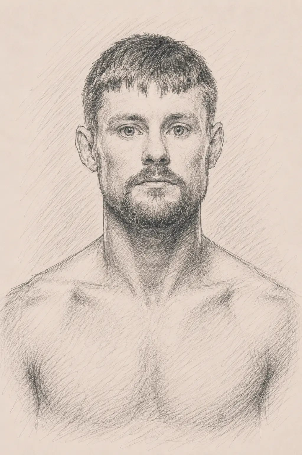 Profile drawing Bryce Mitchell, Thug Nasty
