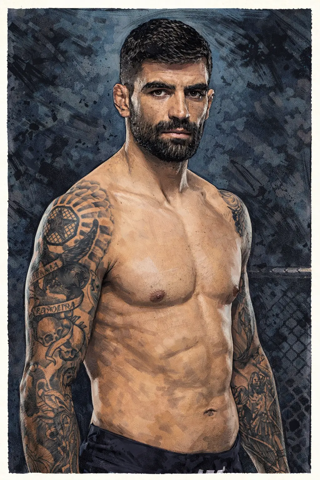 Profile drawing Elizeu Zaleski dos Santos, Capoeira