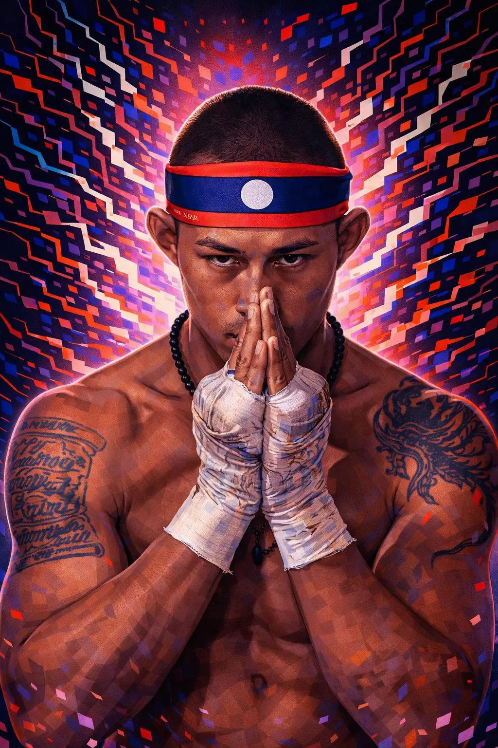 Profile drawing Andre Soukhamthath, The Asian Sensation