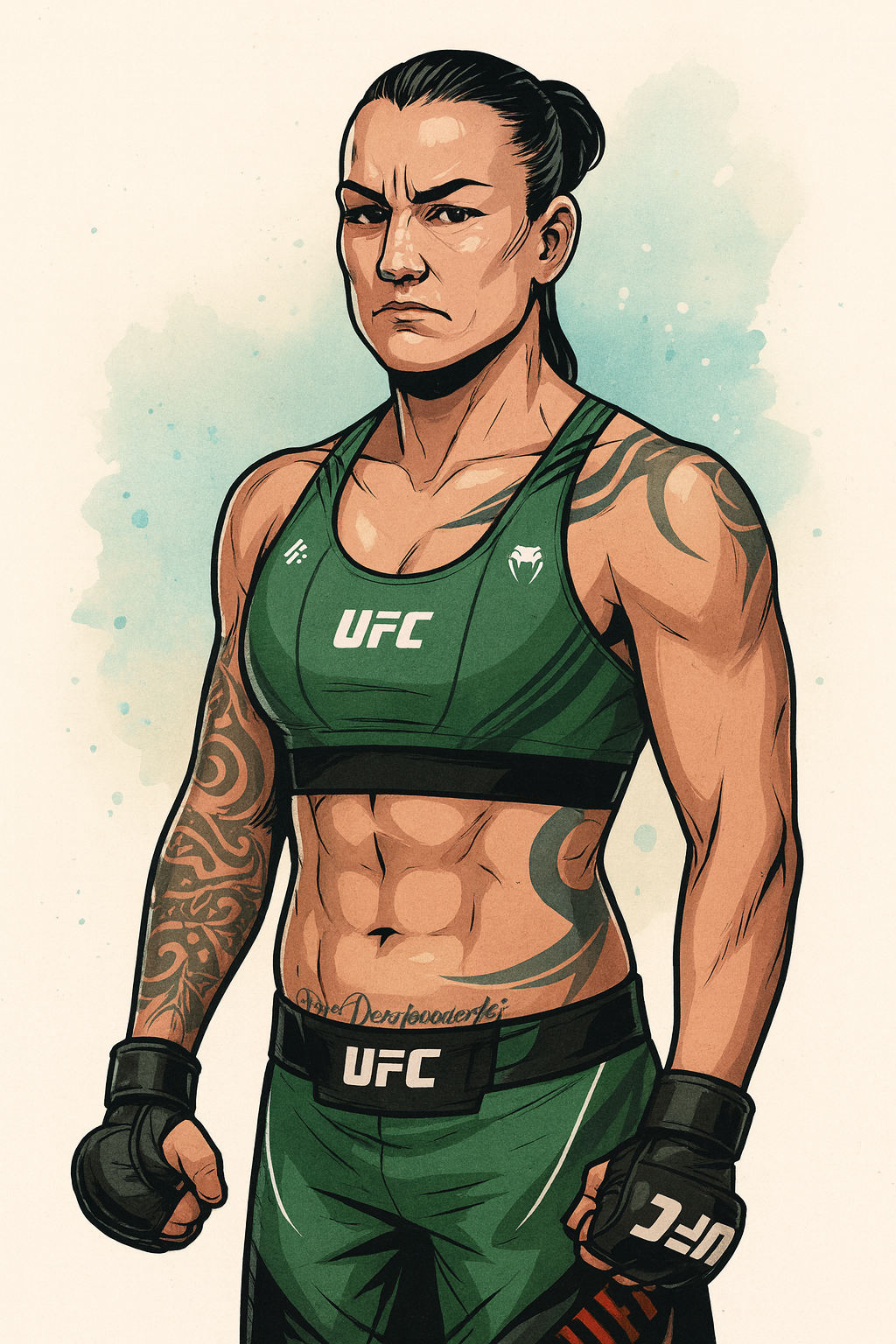 Profile drawing Raquel Pennington, Rocky