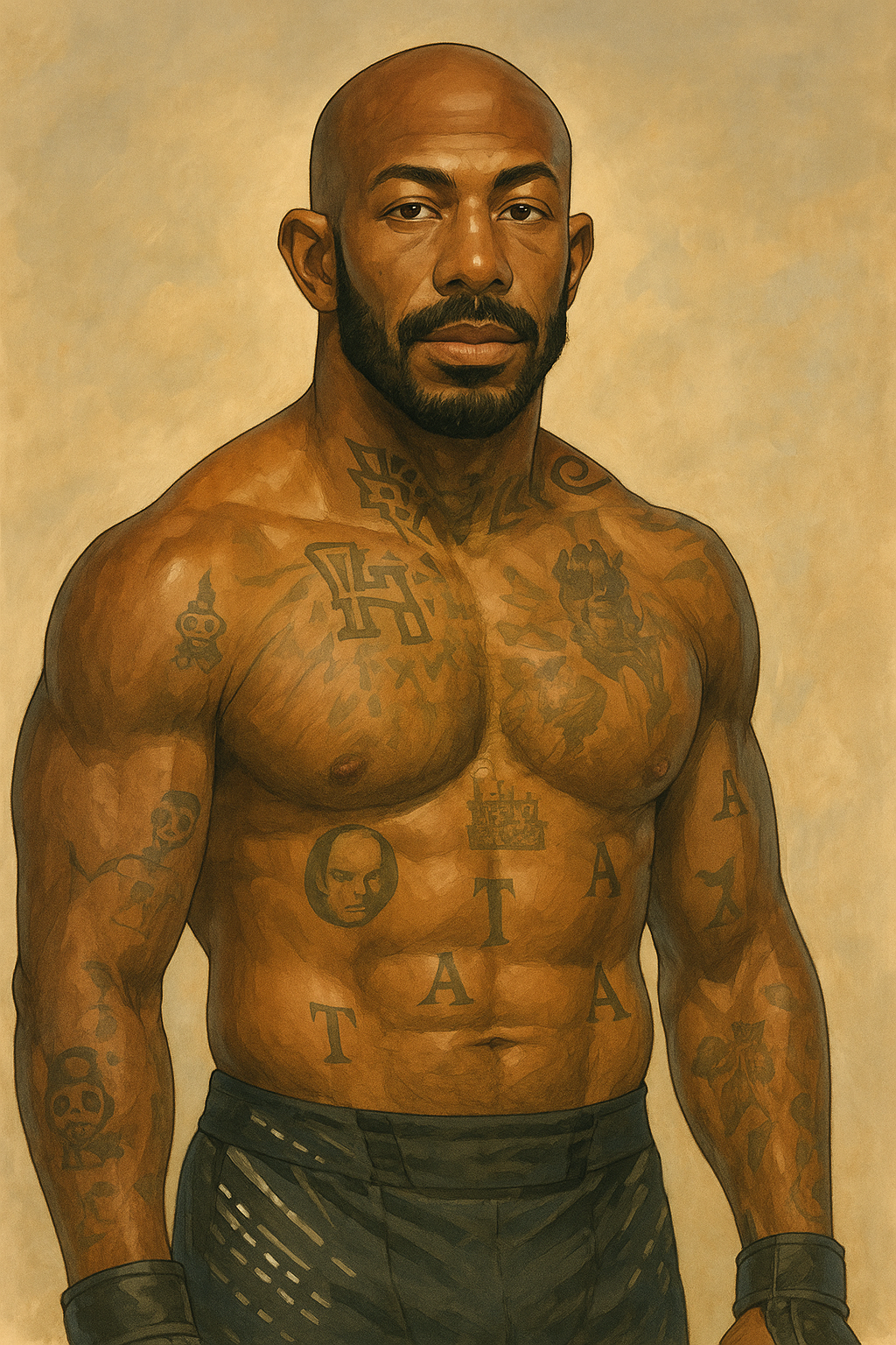 Profile drawing Khalil Rountree, The War Horse