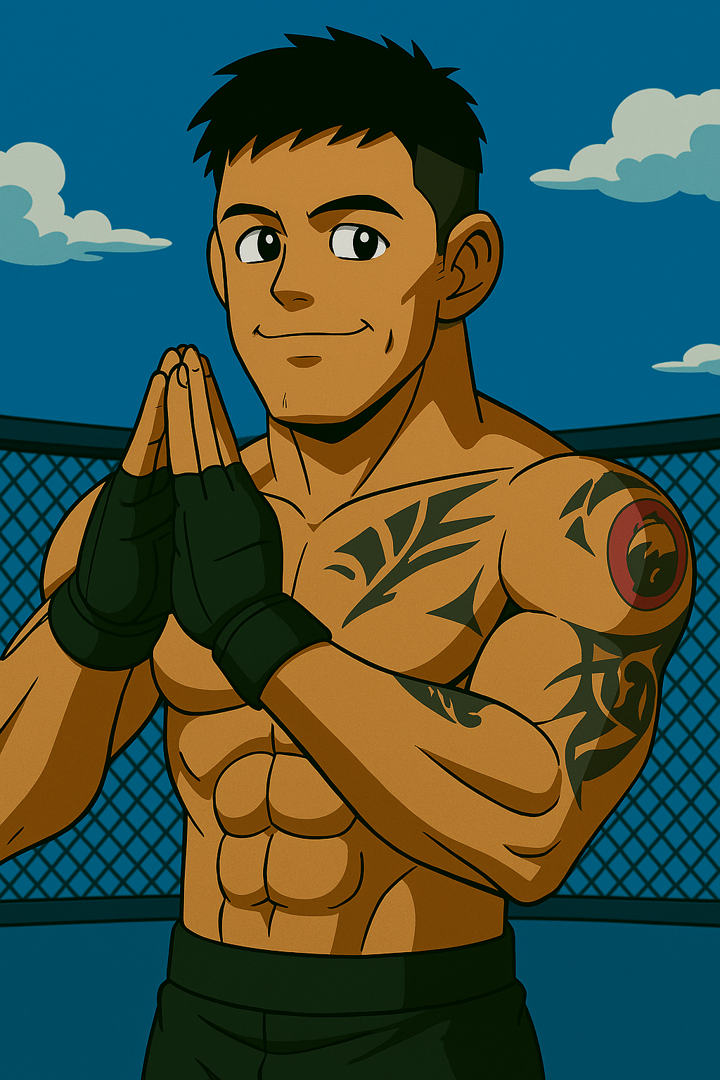 Profile drawing Brandon Moreno, The Assassin Baby