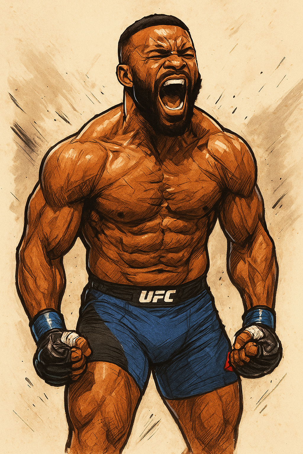 Profile drawing Tyron Woodley, The Chosen One