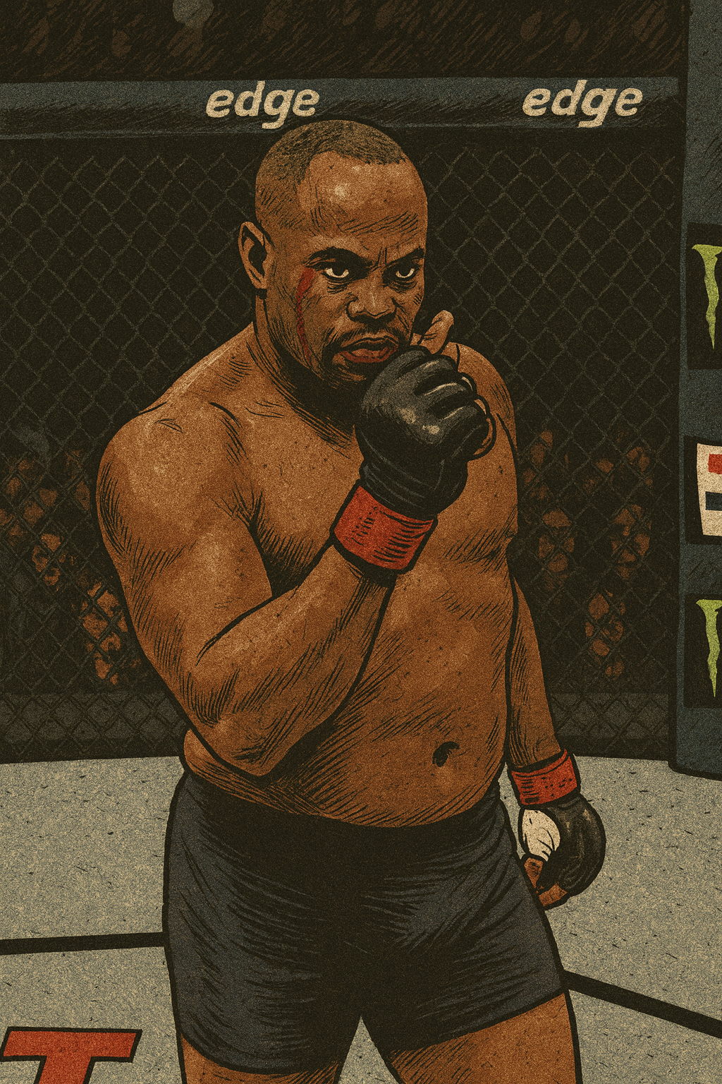 Profile drawing Daniel Cormier, DC