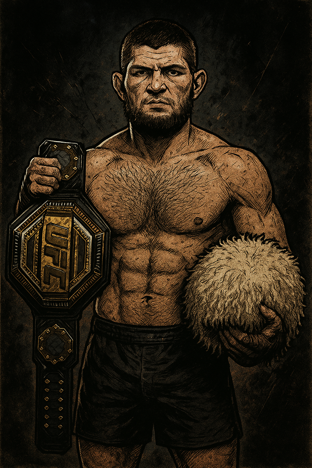 Profile drawing Khabib Nurmagomedov, The Eagle