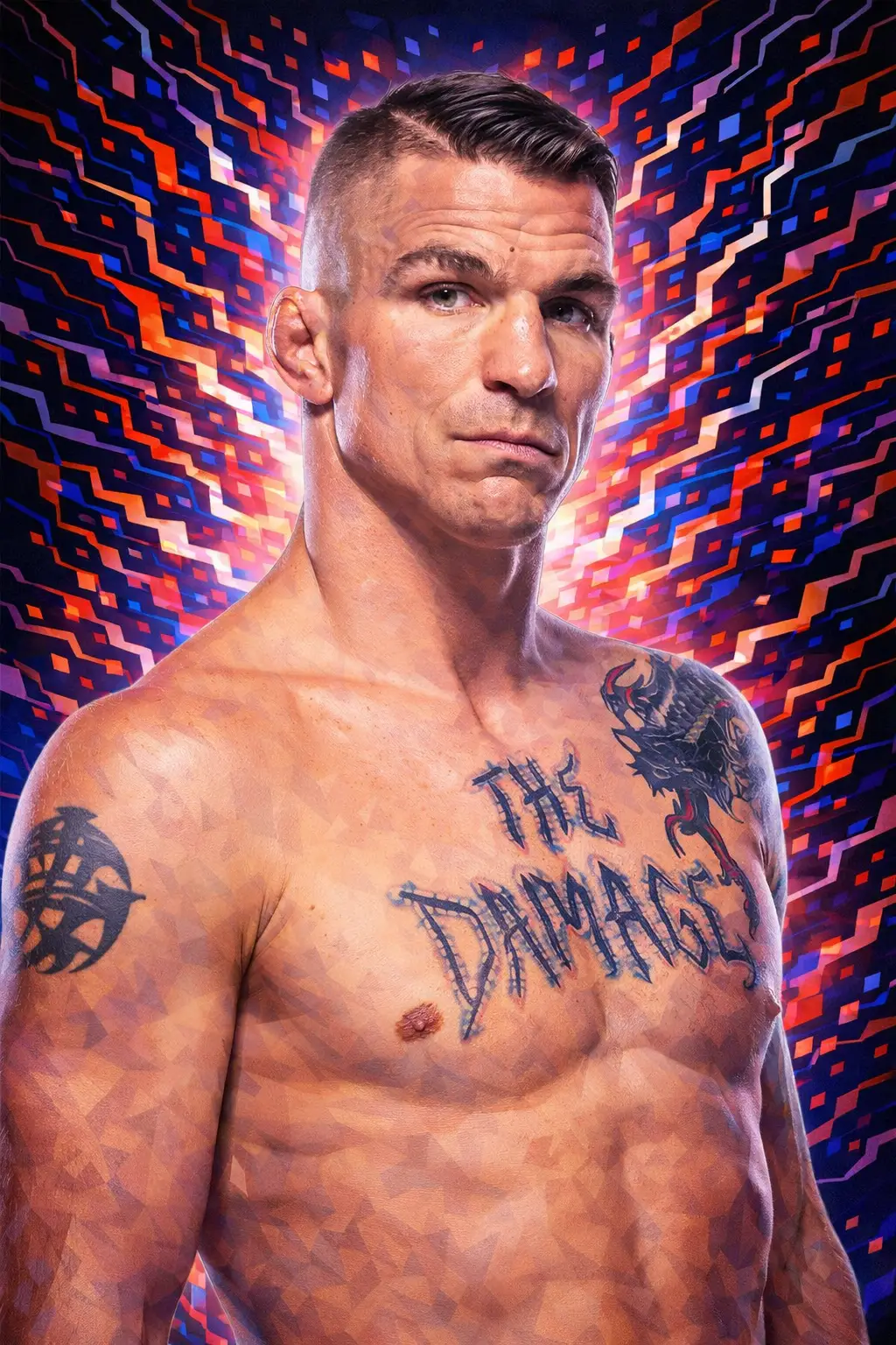 Profile drawing Darren Elkins, The Damage