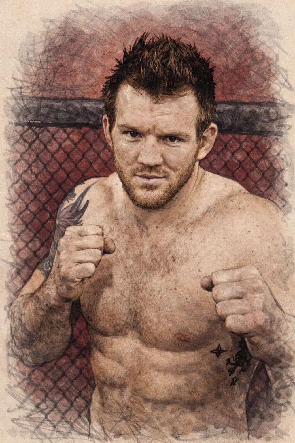 Profile drawing Ryan Bader, Darth