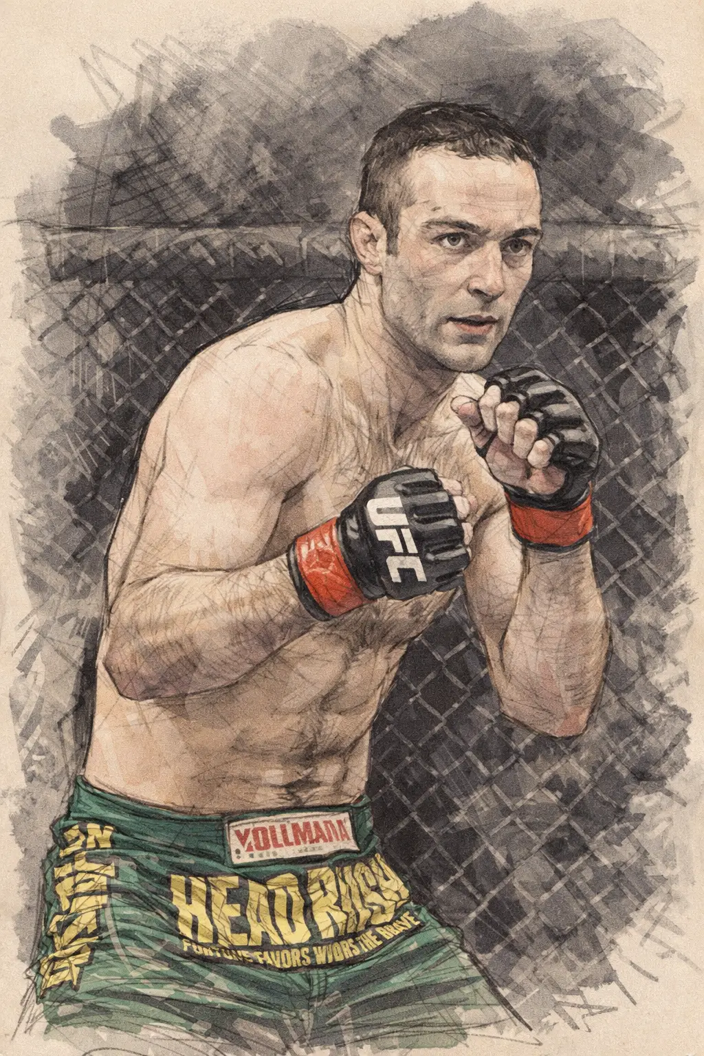 Profile drawing Jacob Volkmann, Christmas