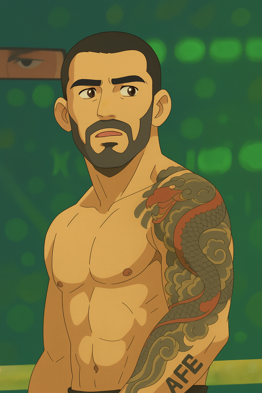 Profile drawing Alexandre Pantoja, The Cannibal
