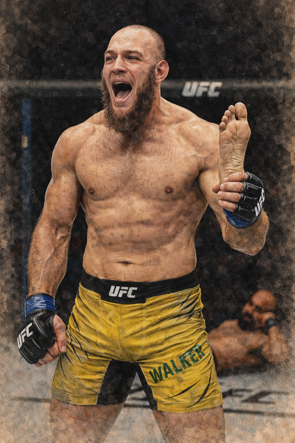 Profile drawing Valter Walker, The Foot Hunter