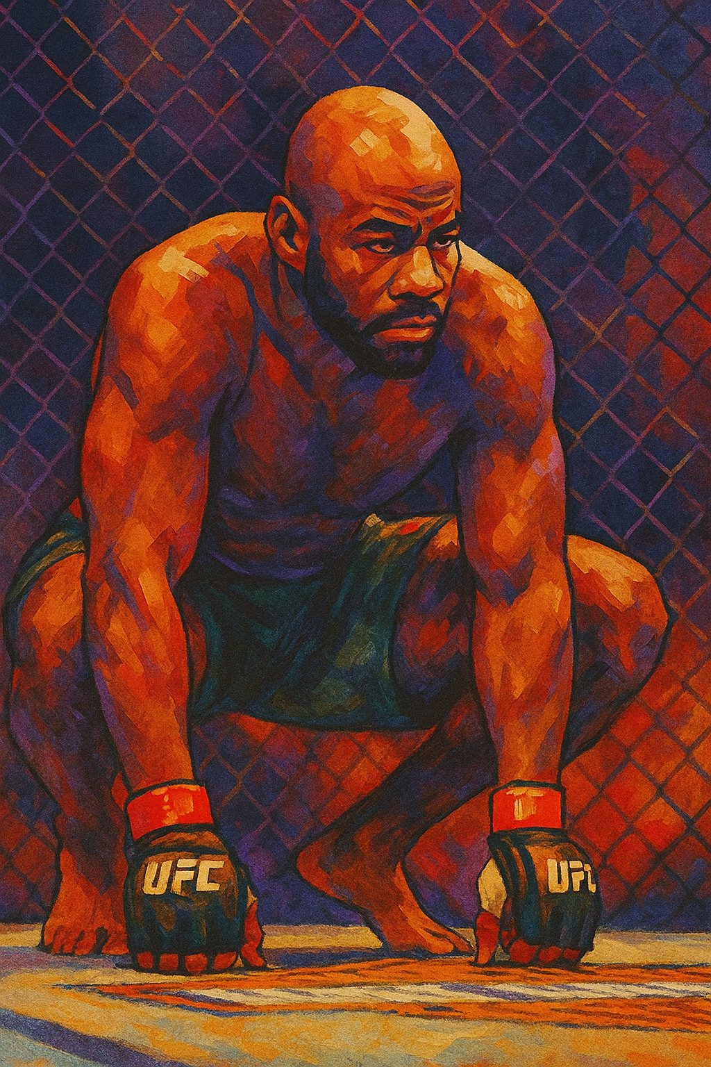 Profile drawing Rashad Evans, Suga