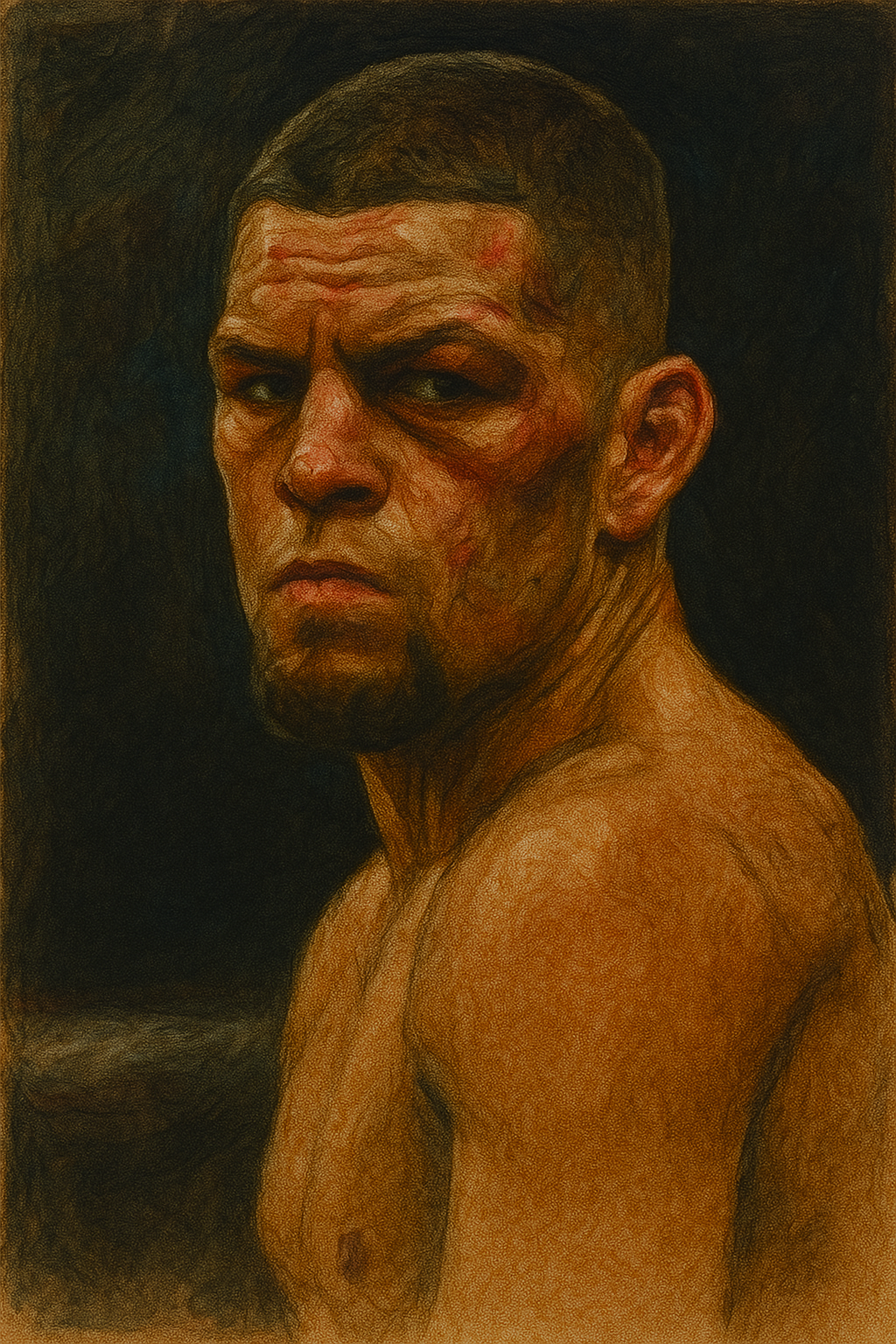 Profile drawing Nate Diaz, 