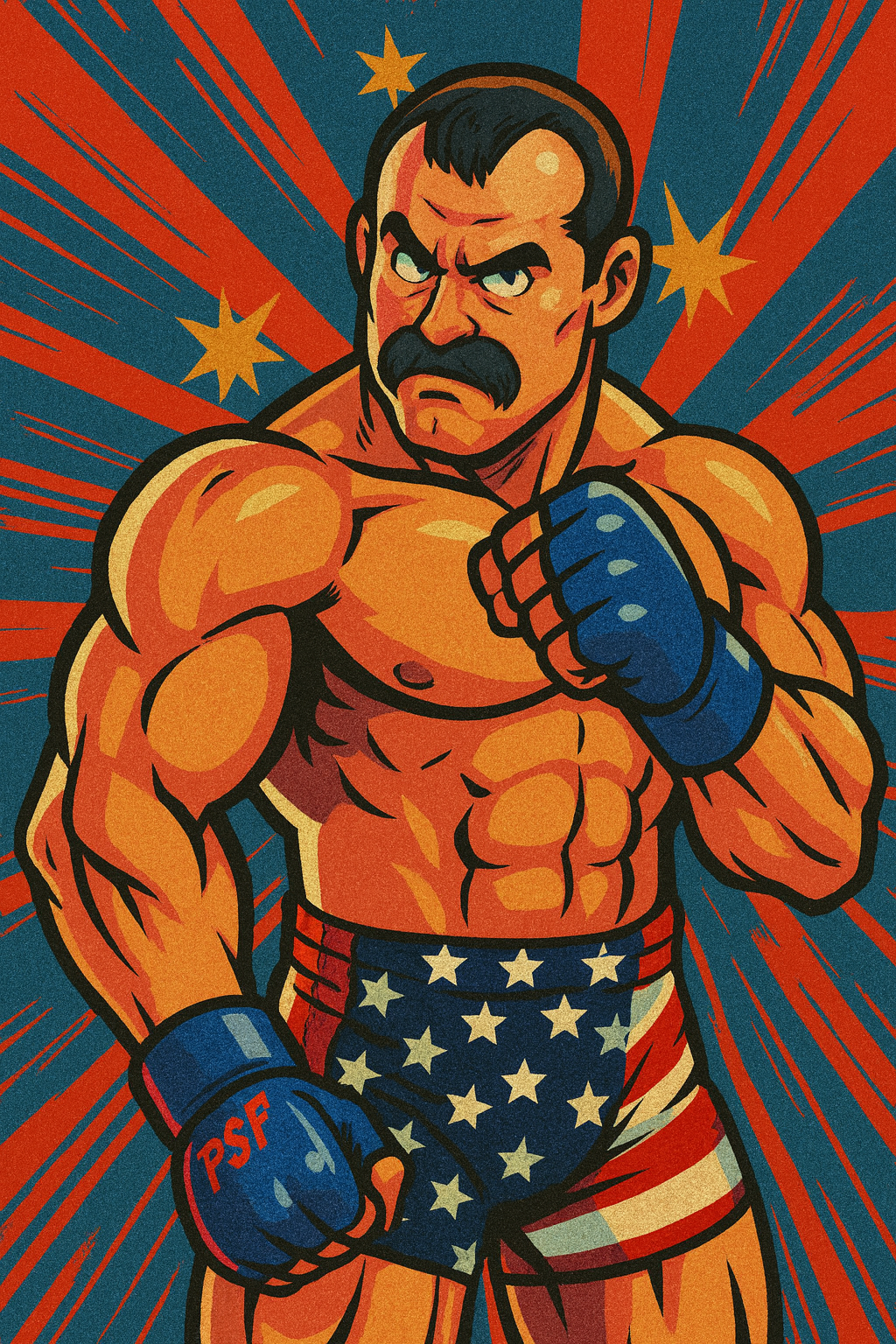 Profile drawing Don Frye, The Predator