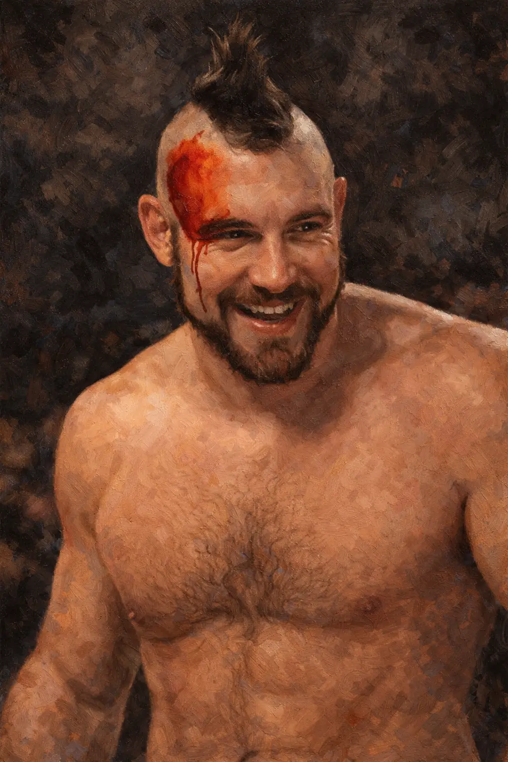 Profile drawing Heath Herring, The Texas Crazy Horse