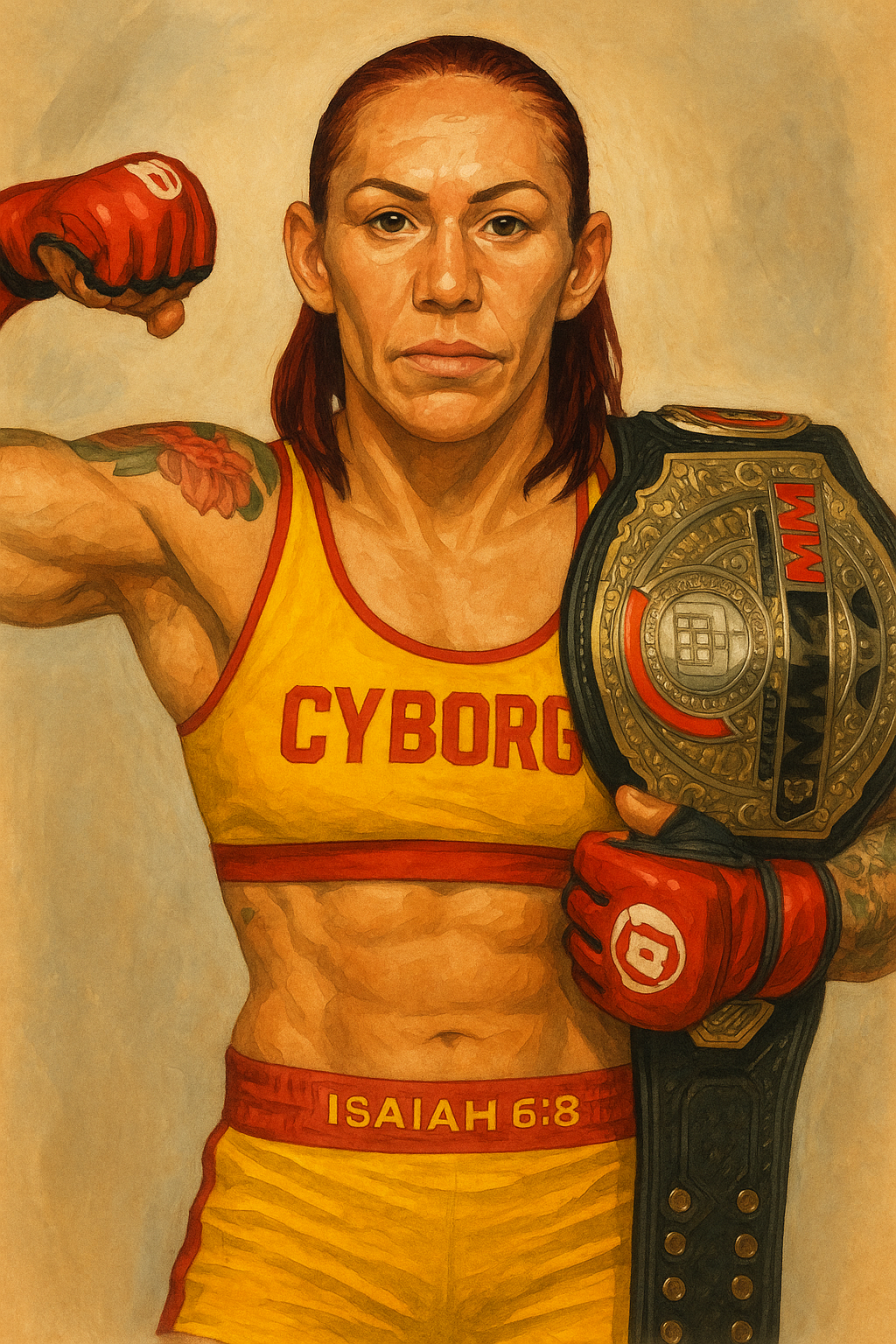 Profile drawing Cristiane Justino, Cris Cyborg
