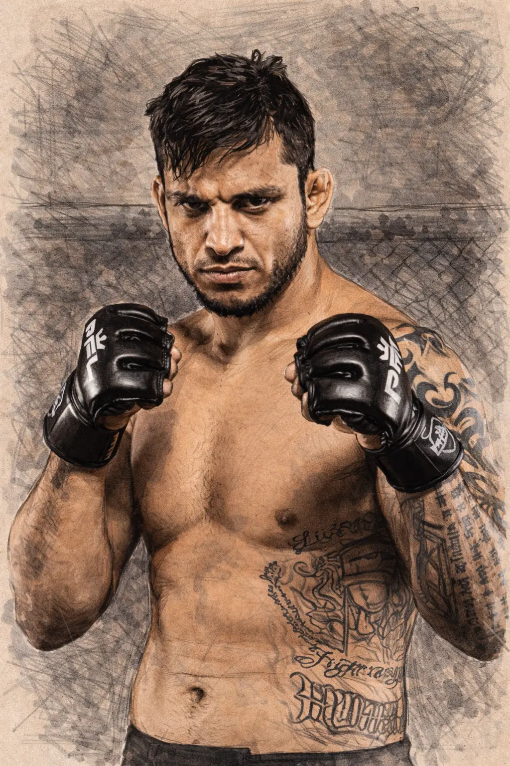 Profile drawing Efrain Escudero, Hecho en Mexico