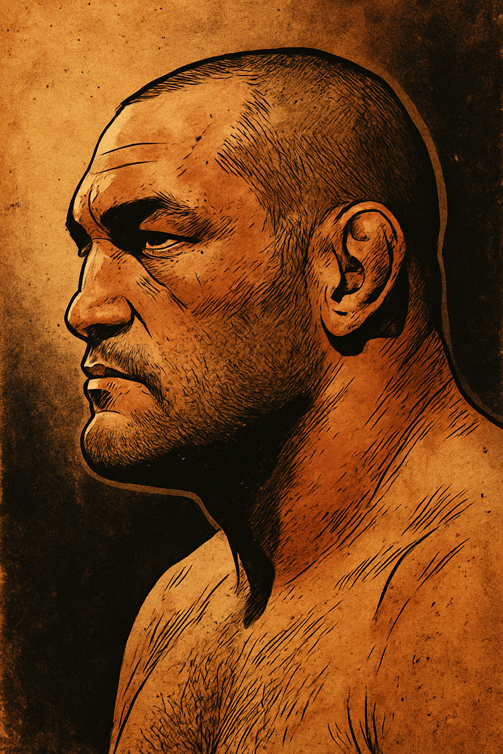 Profile drawing Dan Henderson, Hendo