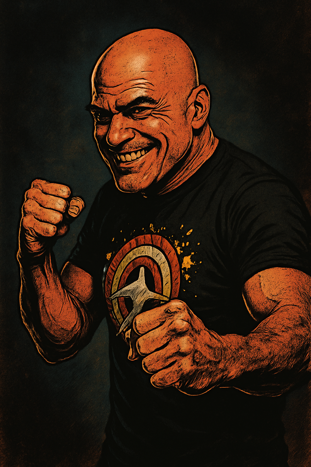 Profile drawing Bas Rutten, El Guapo