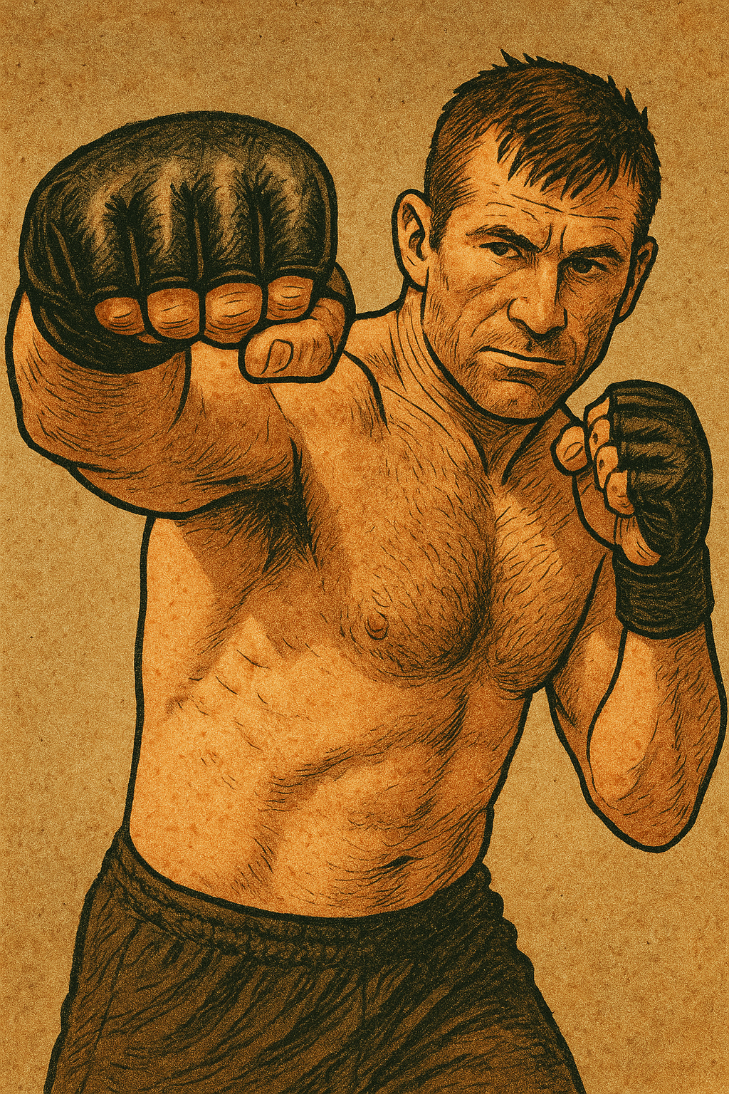 Profile drawing Matt Hughes, 