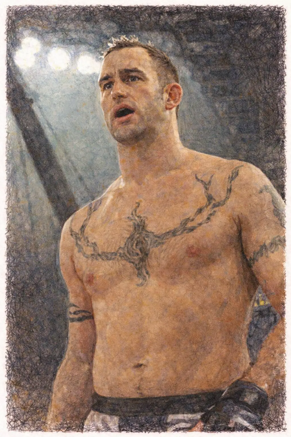 Profile drawing Dave Menne, The Warrior