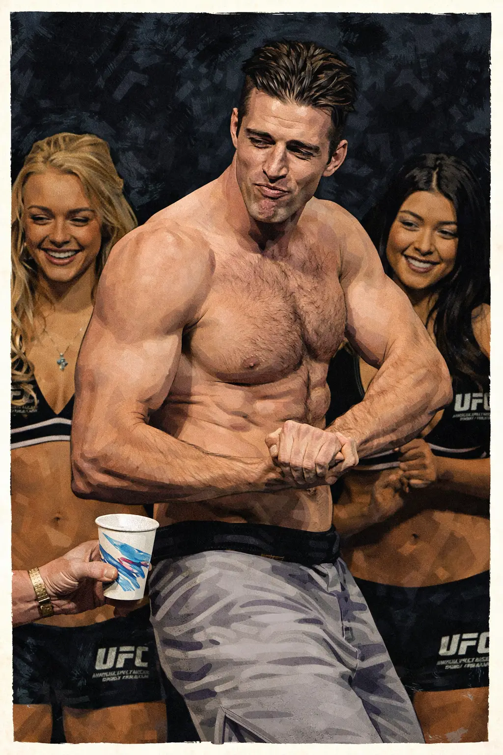 Profile drawing Stephan Bonnar, The American Psycho