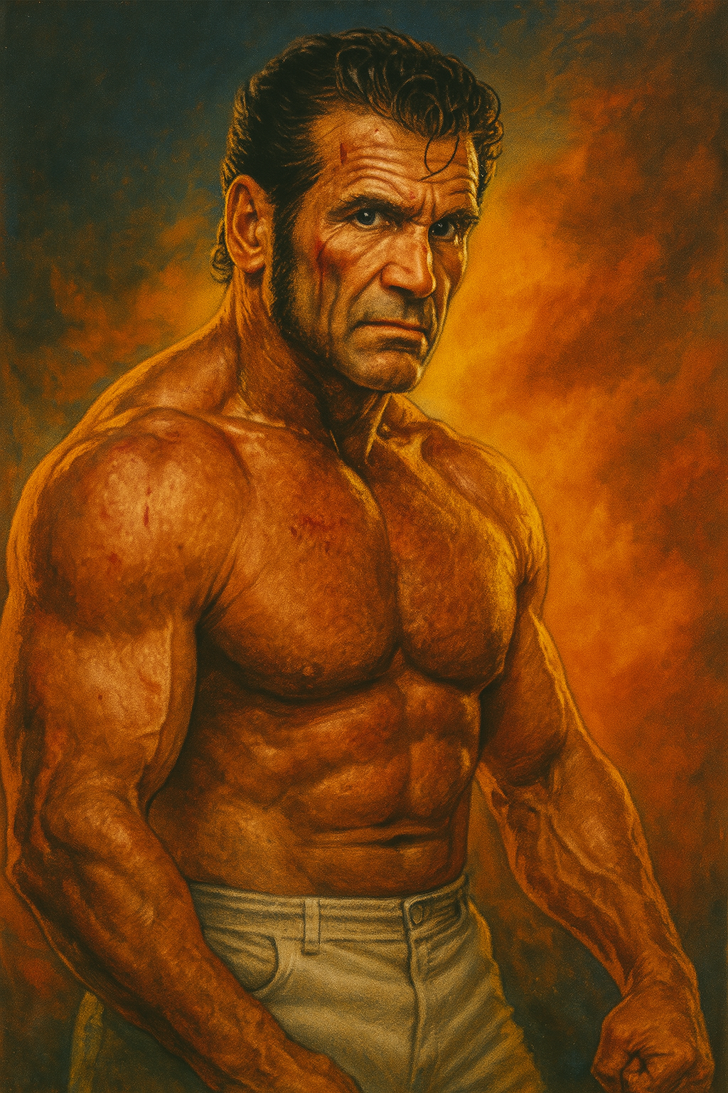 Profile drawing Ken Shamrock, The World's Most Dangerous Man