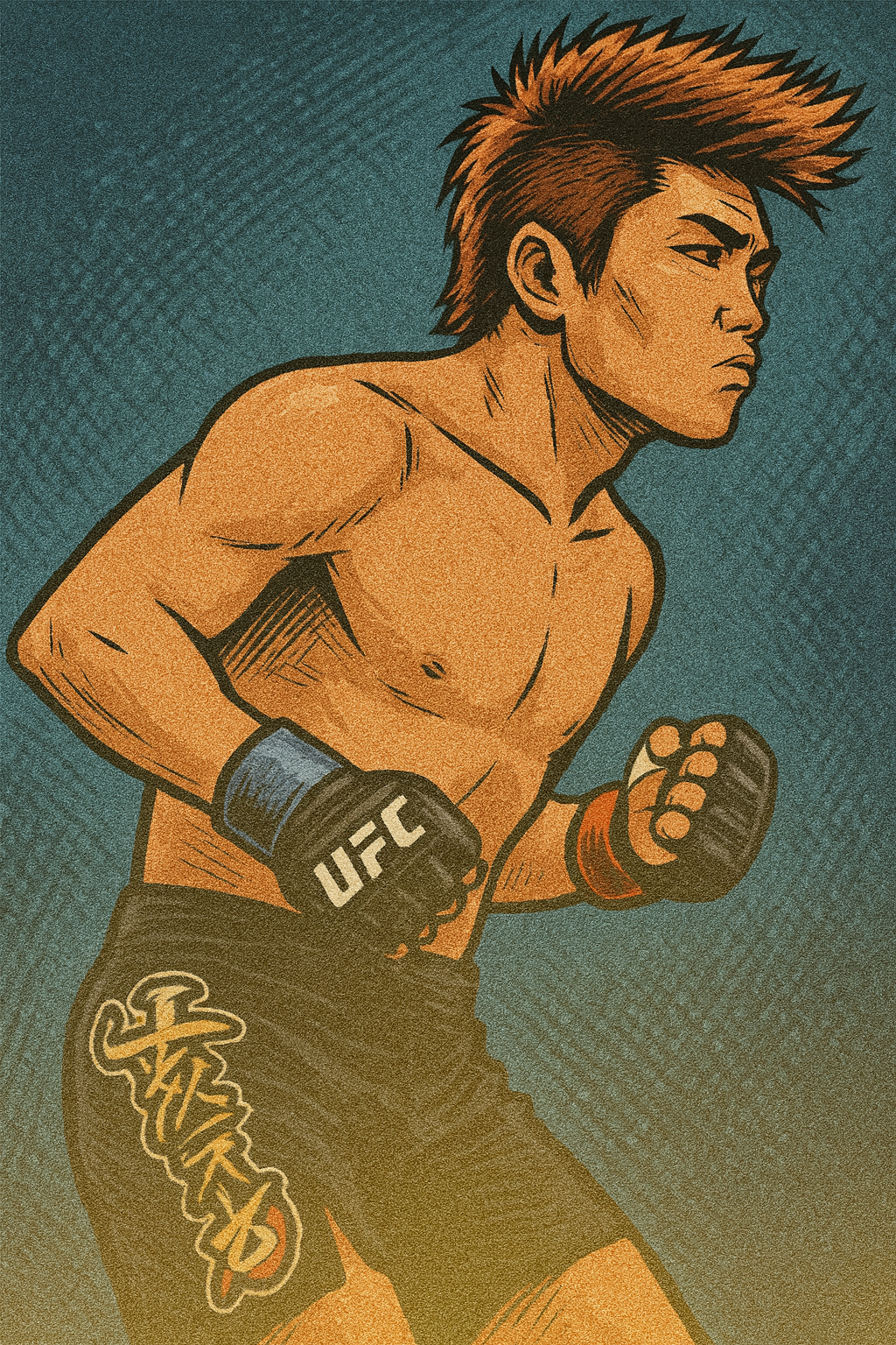 Profile drawing Takanori Gomi, The Fireball Kid