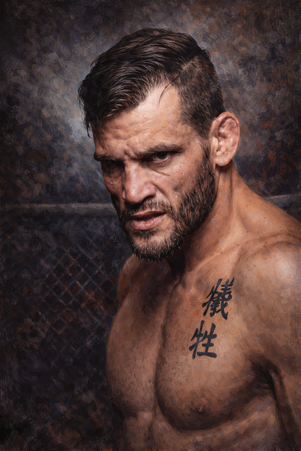 Profile drawing Jon Fitch, 