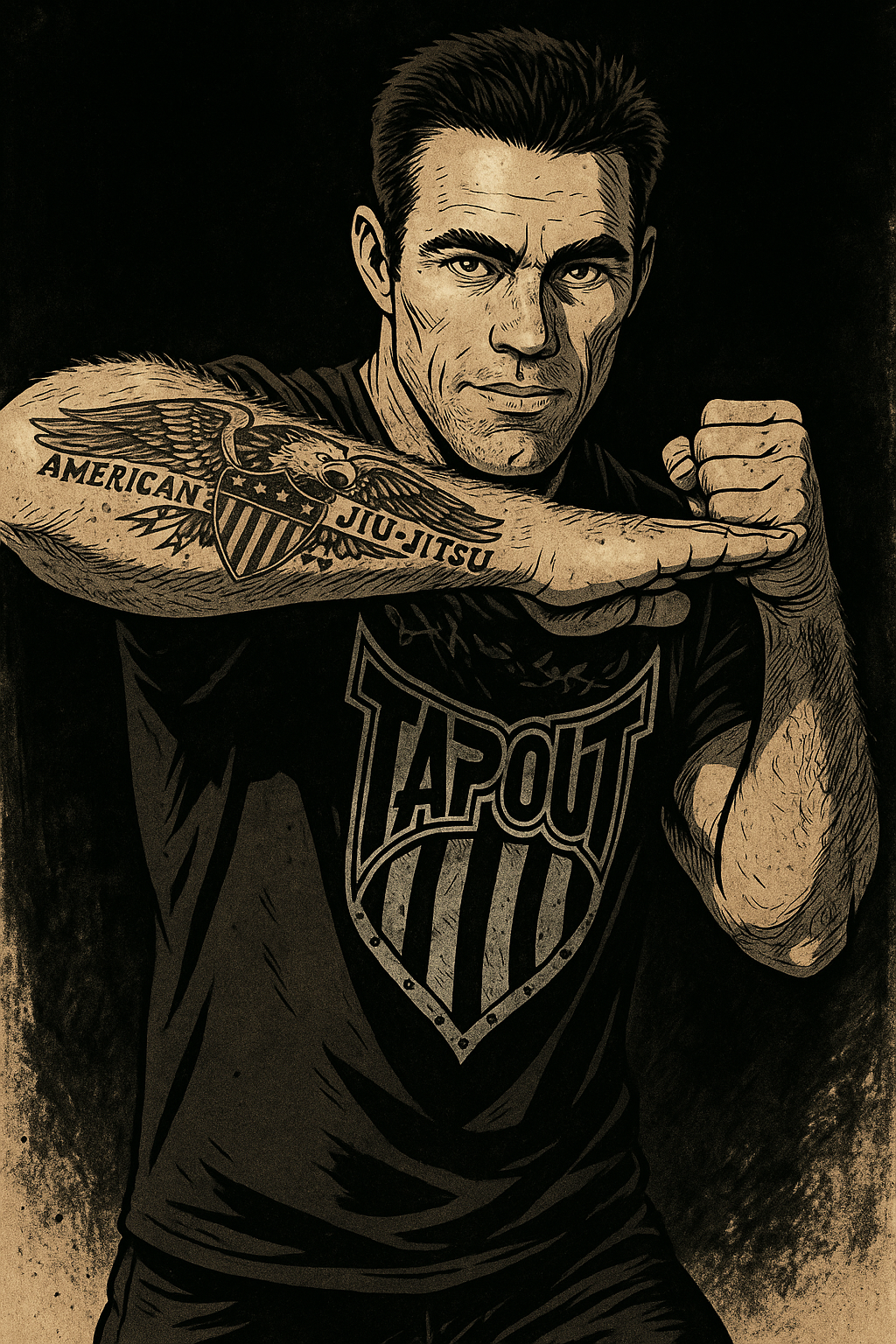 Profile drawing Jake Shields, 