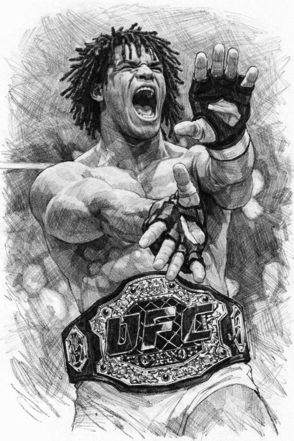 Profile drawing Carlos Newton, The Ronin