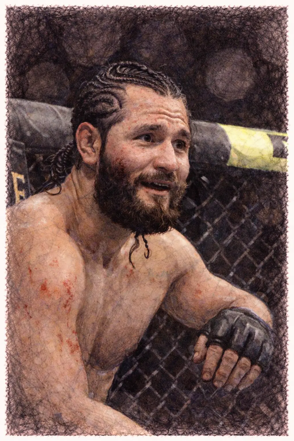 Profile drawing Jorge Masvidal, Gamebred
