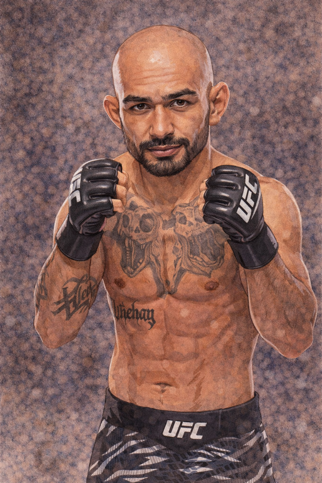 Profile drawing Luis Gurule, Grim