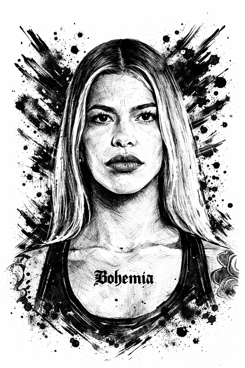 Profile drawing Sofia Montenegro, La Bruja