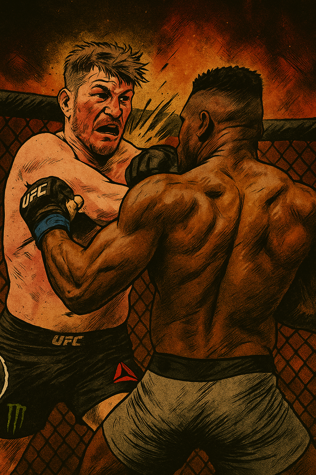 Profile drawing Stipe Miocic, 