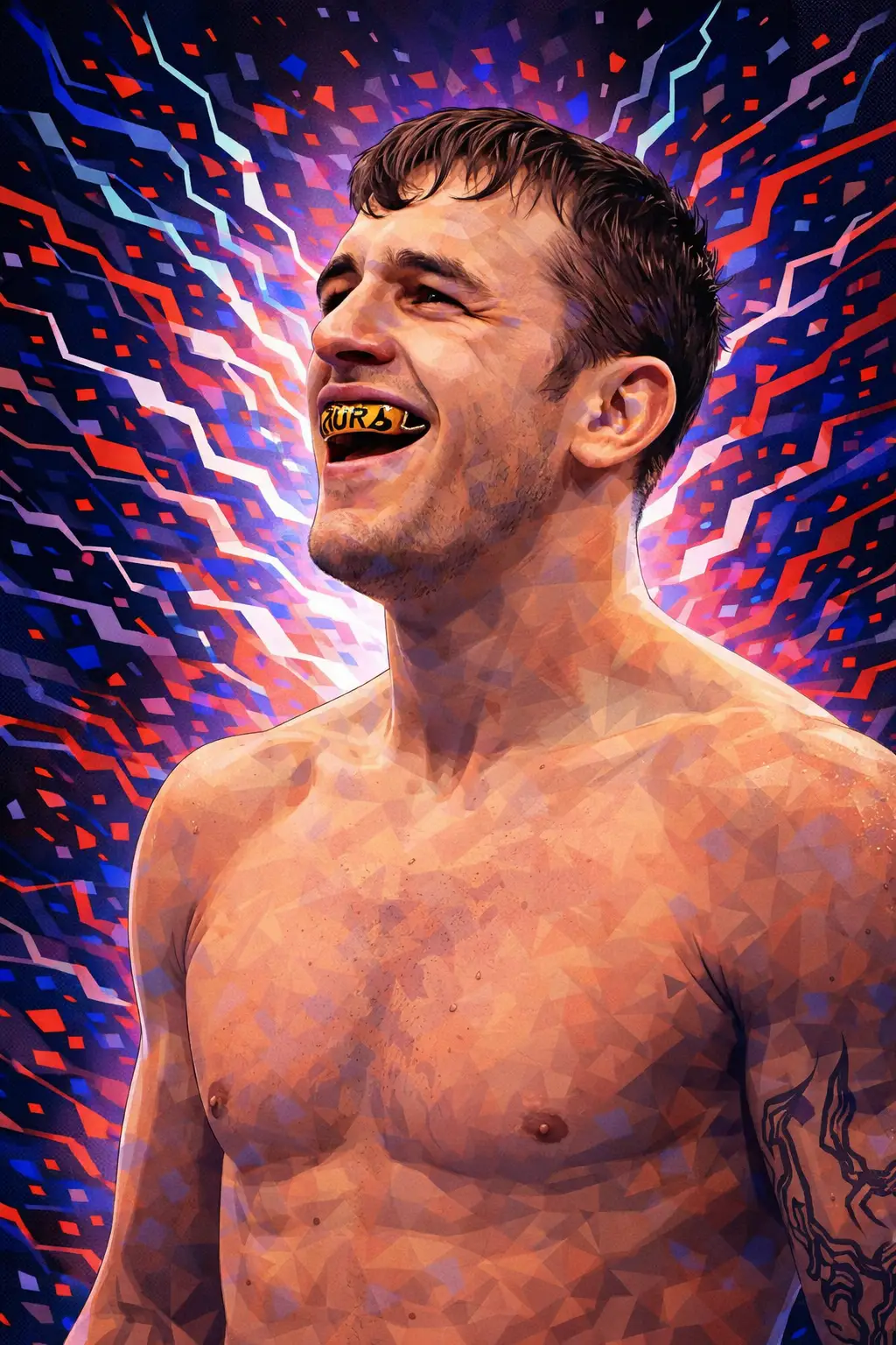 Profile drawing Myles Jury, Fury