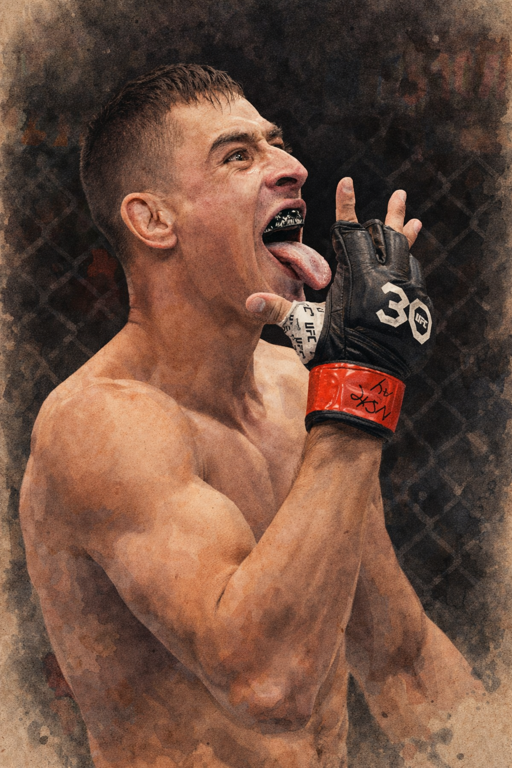 Profile drawing Manuel Torres, El Loco