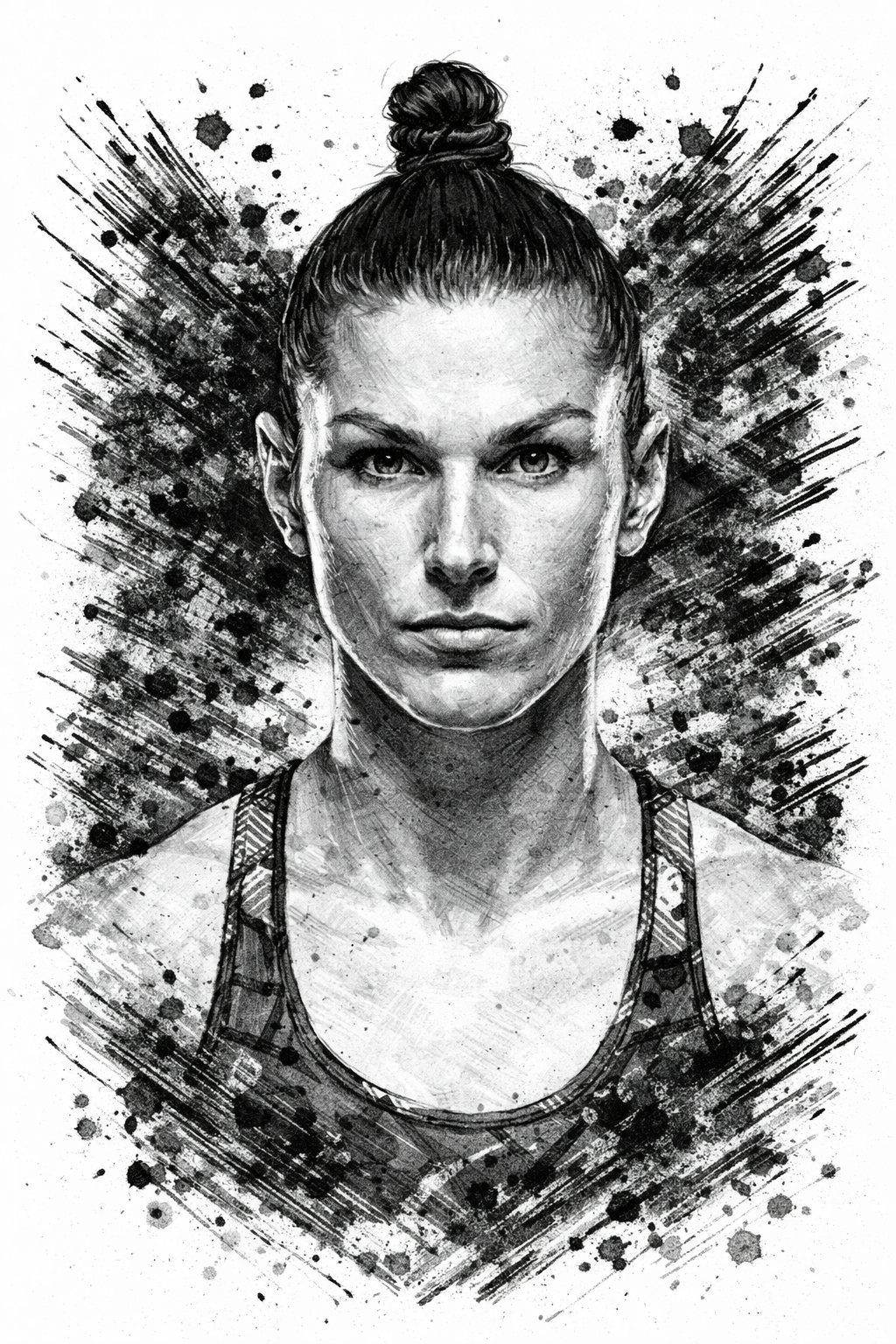 Profile drawing Ernesta Kareckaite, Heavy-Handed