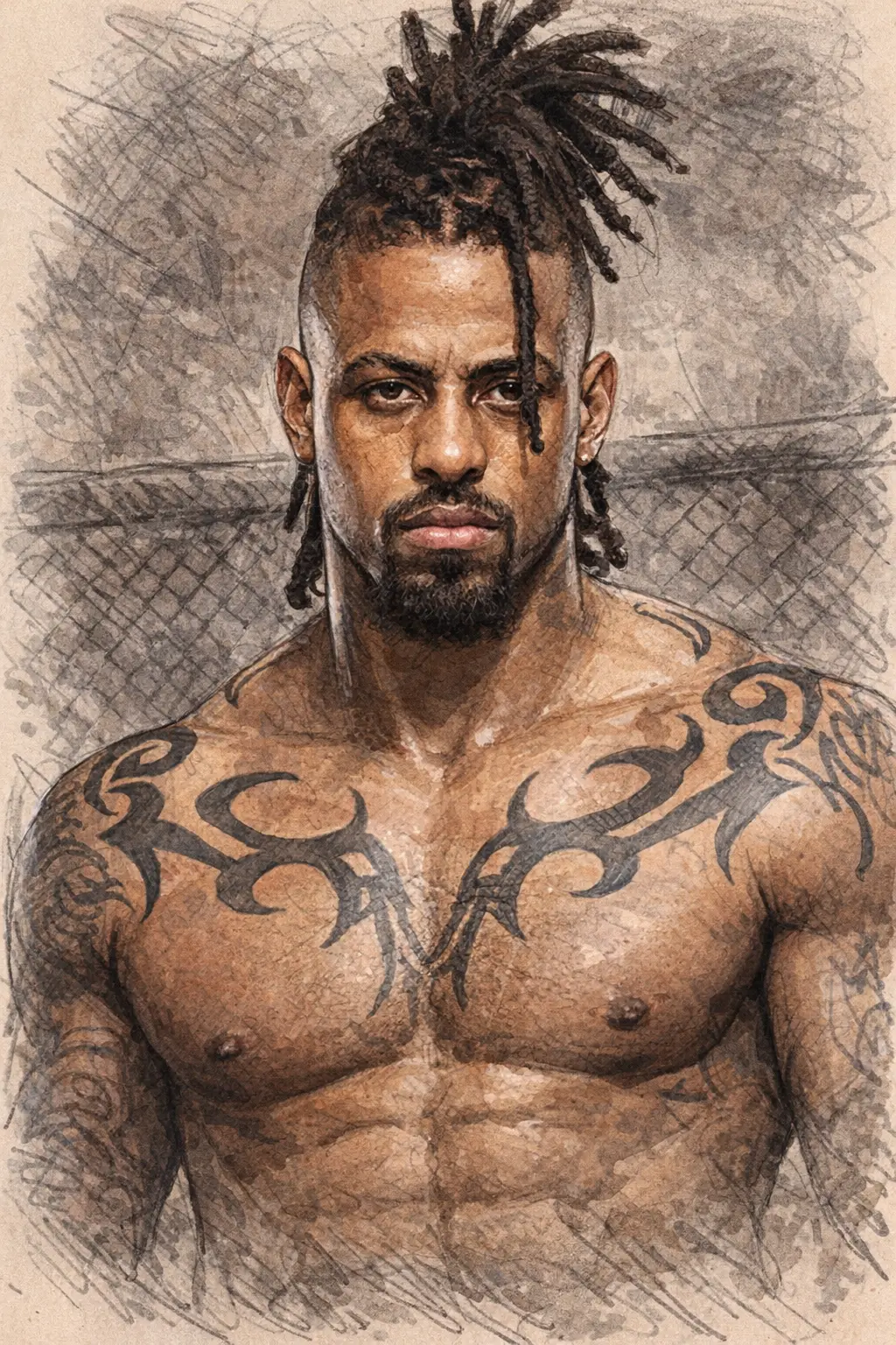 Profile drawing Greg Hardy, Prince of War
