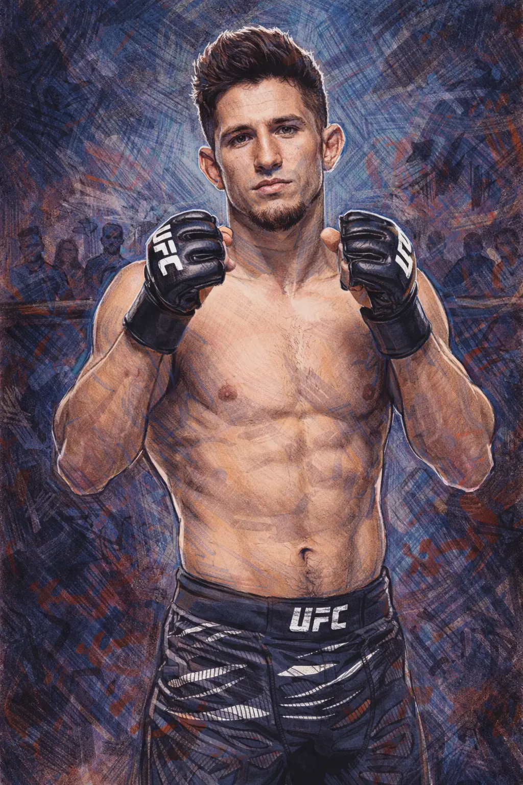 Profile drawing Mitch Raposo, 