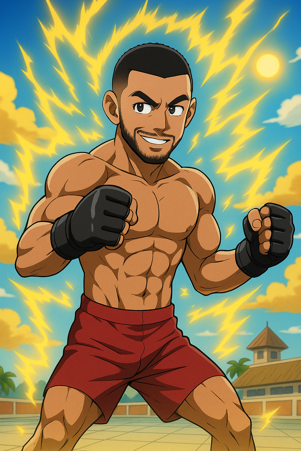 Profile drawing Youssef Zalal, The Moroccan Devil