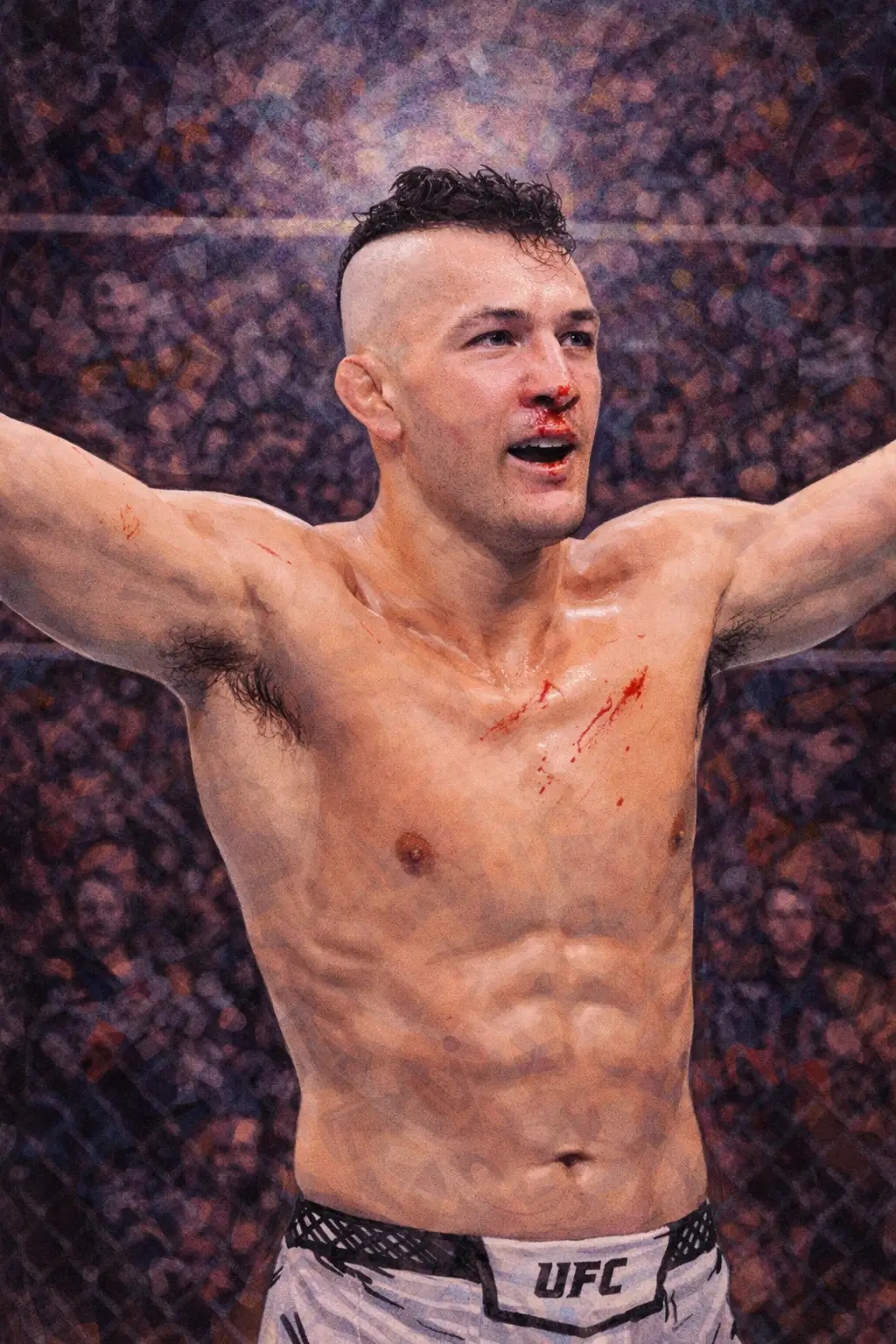 Profile drawing Cameron Rowston, Cam Van Damme