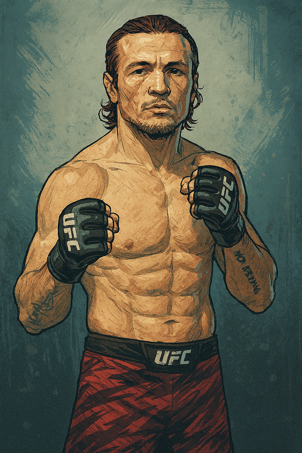 Profile drawing Melsik Baghdasaryan, The Gun