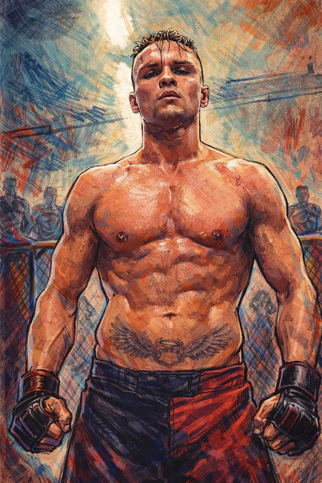 Profile drawing Manolo Zecchini, Angelo Veneziano